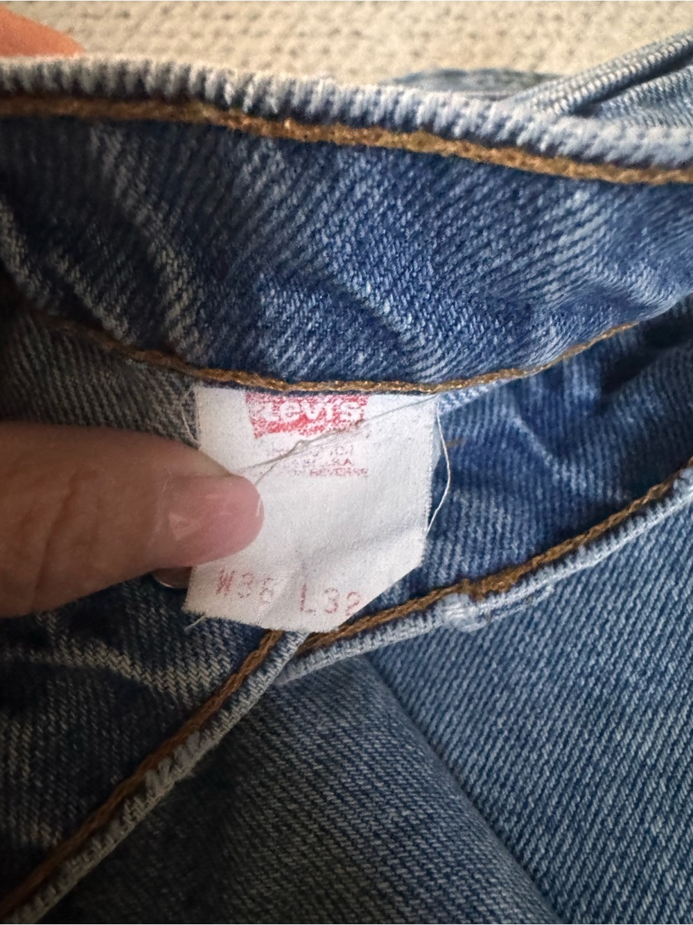Vintage 90’s Orange Tag 517 Levi's Light Blue Jeans - Picture 6 of 7